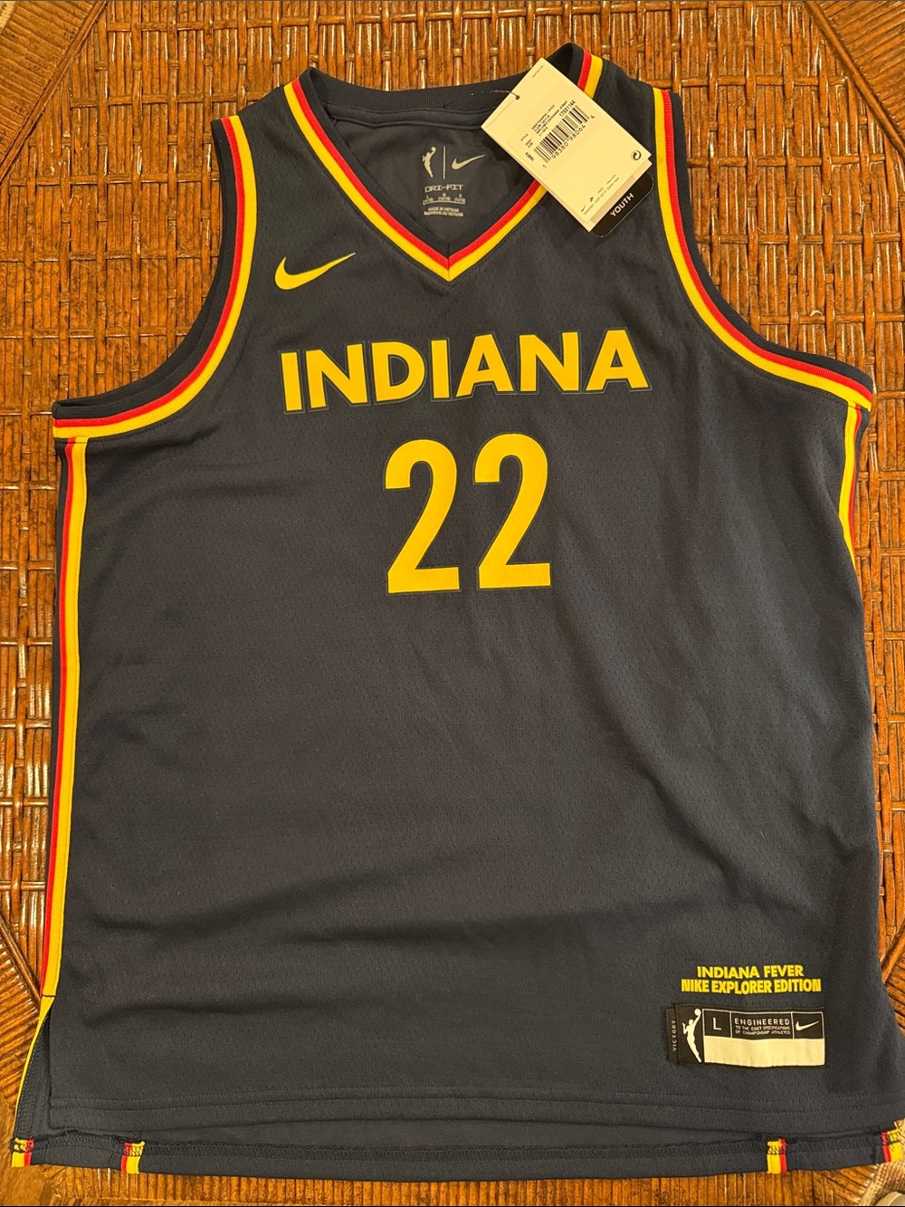 NWT Nike Explorer Edition Caitlin Clark Indiana Fever #22 Jersey - size Youth L